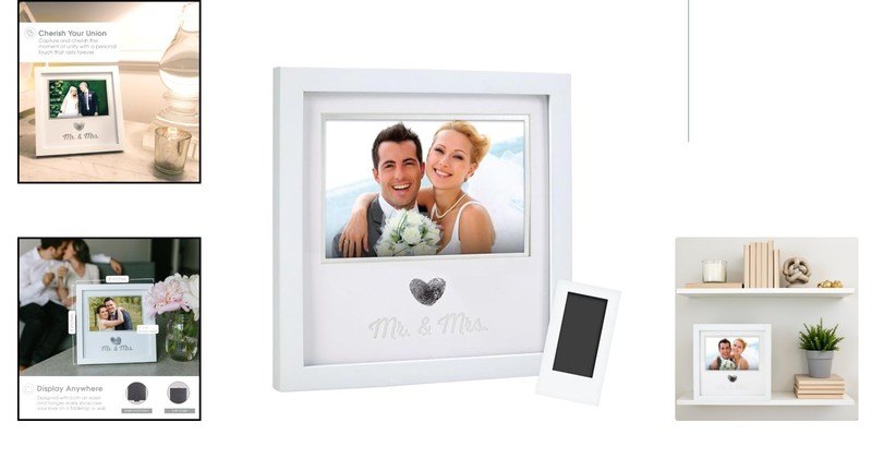 Versatile Mr. & Mrs. Thumbprint Frame - Perfect for Engagement and Wedding Gifts gallery