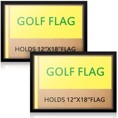 Compact Black Golf Flag Frames – 2 Pack for 12” x 18” Flags, 19.7” x 13.7