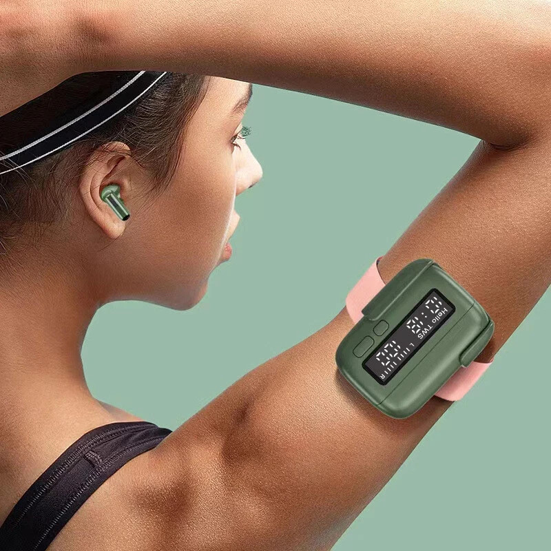 BPG Portable Wireless Bluetooth Headset Digital Display Clock gallery