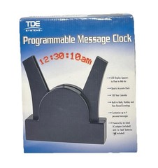 TDE Systems Programmable Red LED Message Clock – Floating Message New!