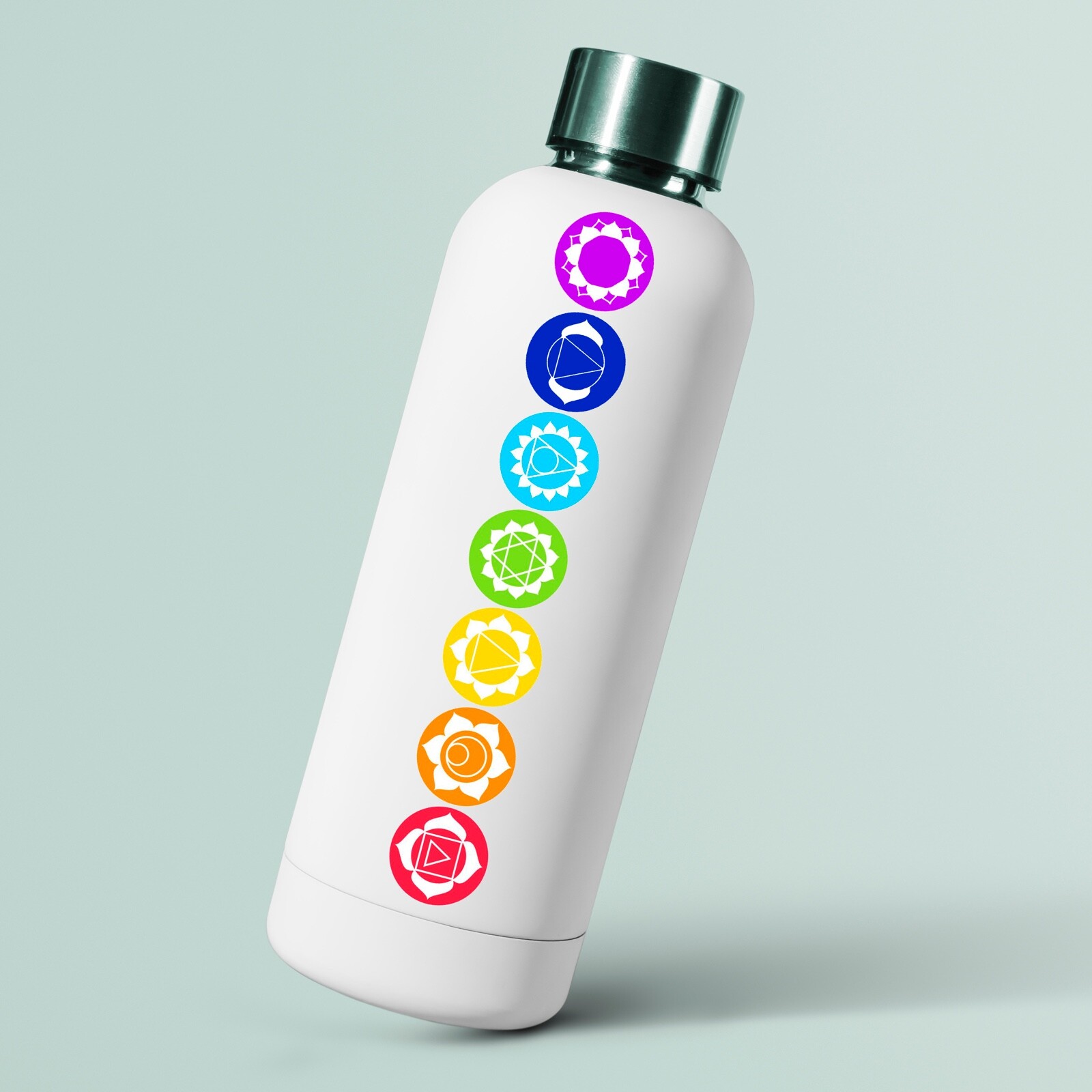 7 Pack Chakra Sticker Chart Circle StickersDecal Wicca Yoga Hindu Aum Om Mandala gallery
