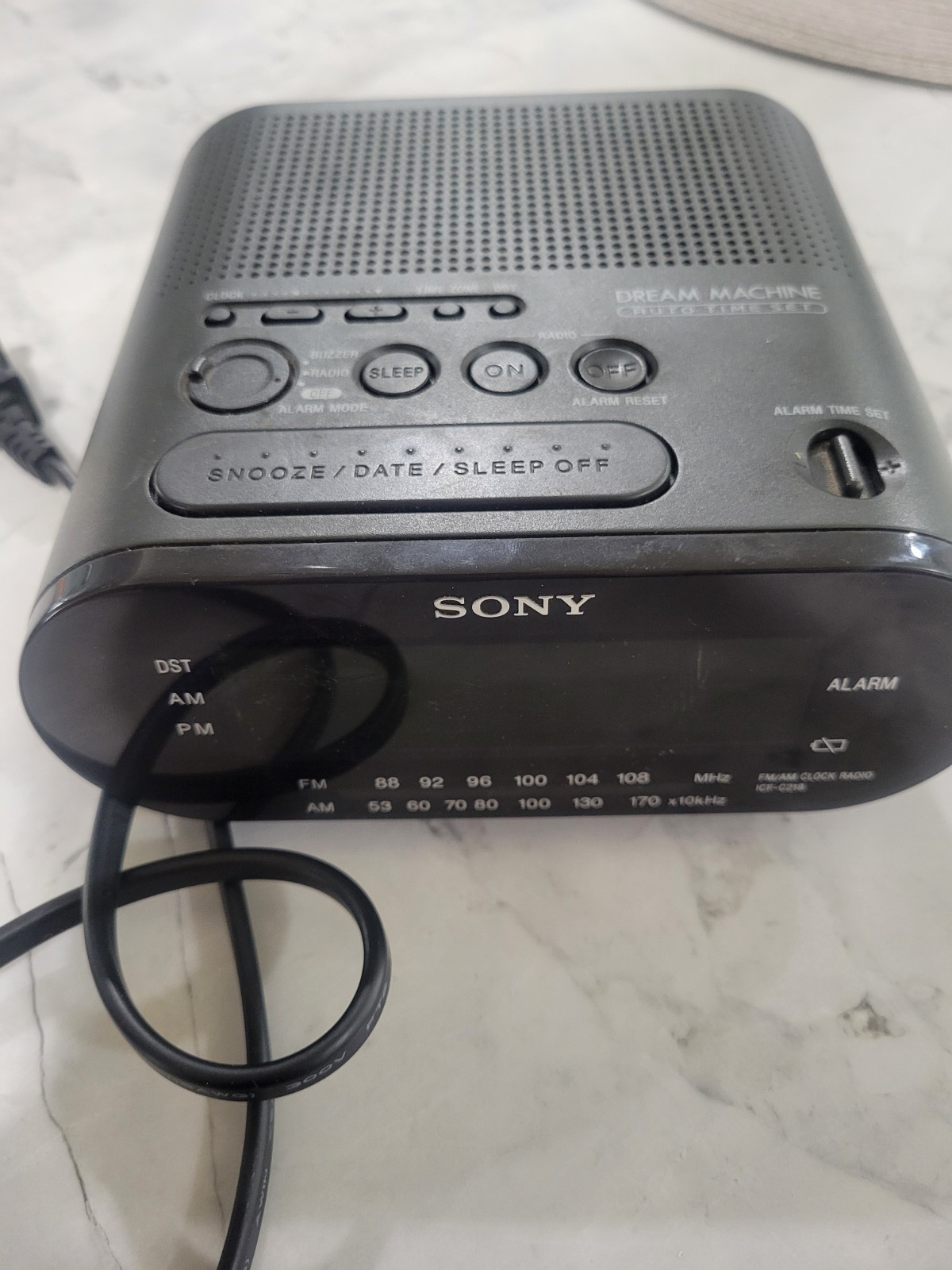 Sony Dream Machine Clock Radio - Gray Works Good gallery