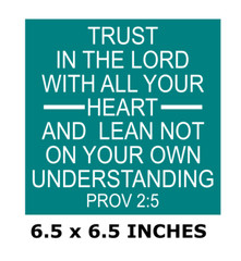 PROVERBS 2:5 VERSE TRUST IN THE LORD VINYL DECAL FOR 8″ GLASS BLOCK RELIGIOUS