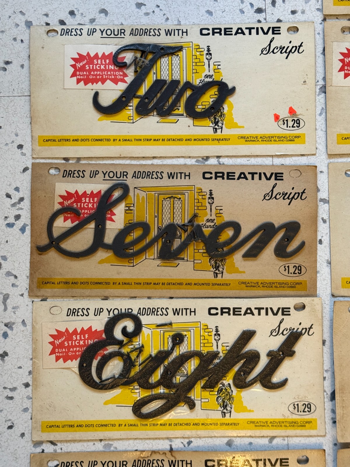 Vintage Creative Script House Address Number Words gallery