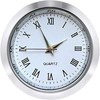 HILLHOME Mini Clock Insert 1-1/2 Inch (37 mm) Round 1 7/16 inch, Silver gallery