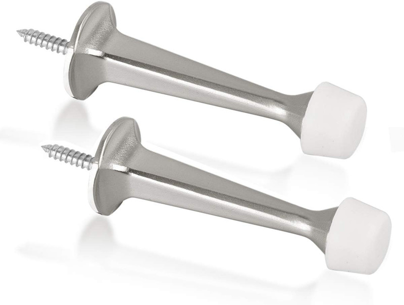 2 Pack Solid Rigid Door Stops - Heavy Duty Door Stoppers Wall Protector with Sof gallery