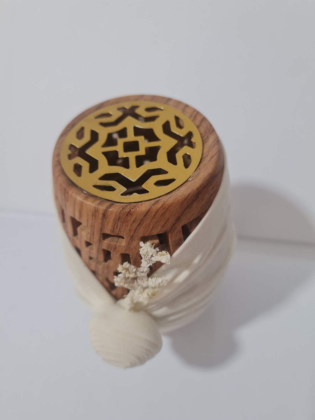 Handmade Mini Wood Mabkhara Arabic Incense Burner Bakhoor Holder Fabric Decorate gallery
