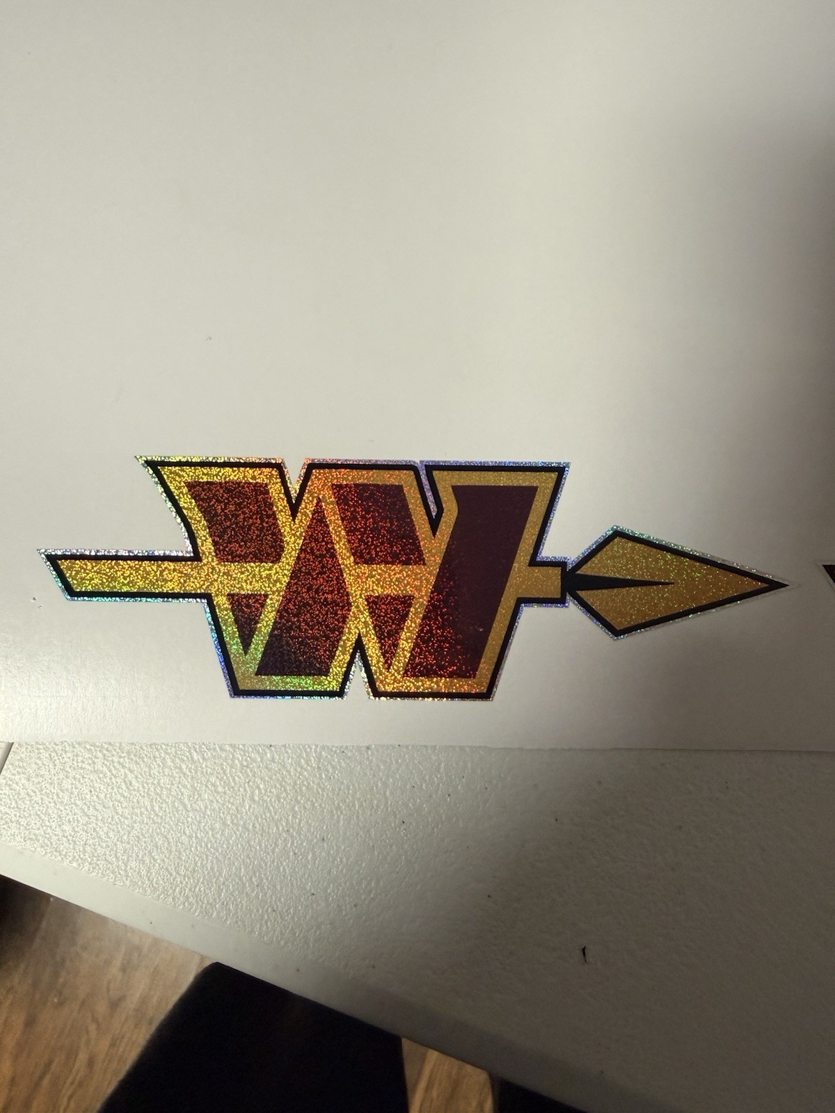 Washington Commanders Alternate Logo Holographic Tiny Sparkle Vinyl Decal gallery