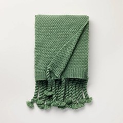 Knit Throw Blanket Green – Hearth & Hand with Magnolia