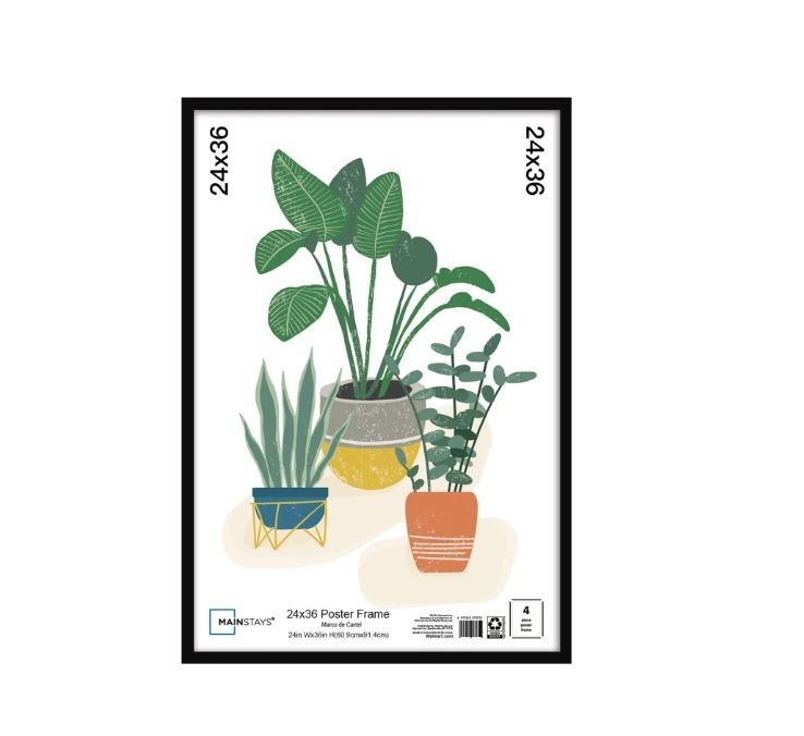 Mainstays 24x36 Basic Black Poster Frame Free & Fast Shipping Black poster frame gallery