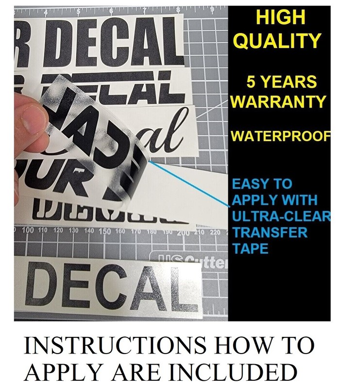 Custom Made WINDSHIELD Decal Sticker Vinyl For Car, Truck, RV ANY TEXT (12 gallery