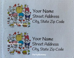 30 Hello Kitty Personalized Return Address Labels, 2.625″ x 1″,Name Tags,sticker