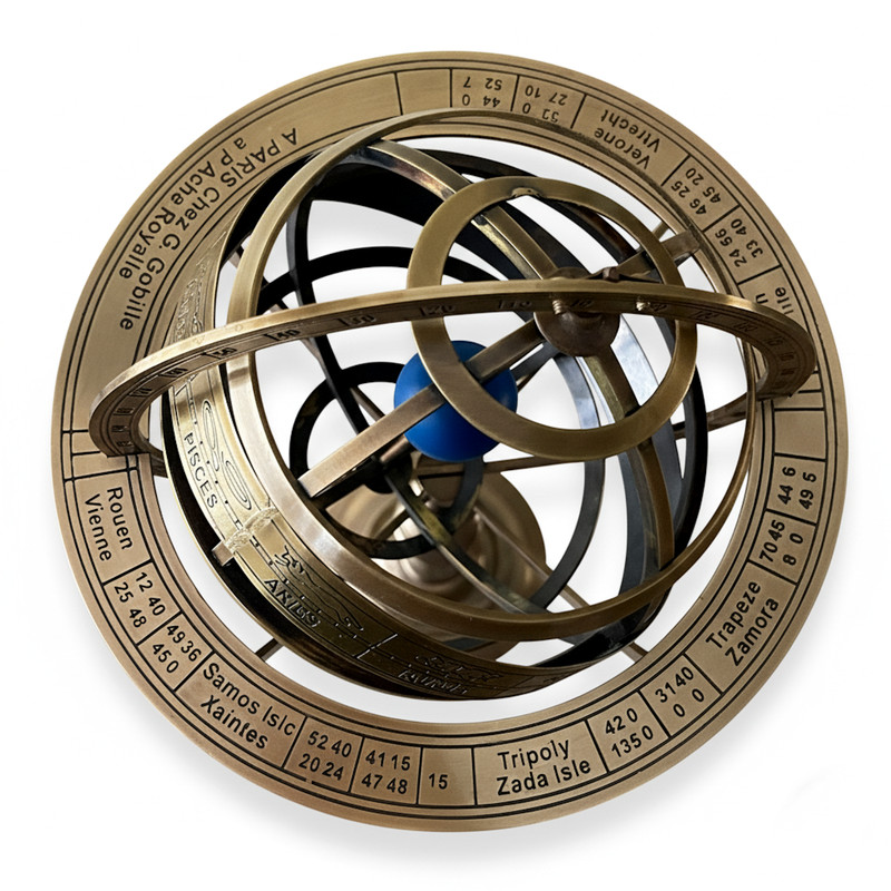 Brass Armillary Sphere Globe Decor - Vintage Style Astronomy Desk Ornament gallery