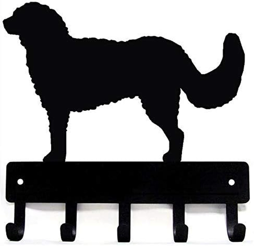Goldendoodle Key Holder for Wall - Small 6 Inch Wide with 5 Hooks - Made in USA gallery