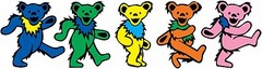 Dancing Bears Grateful Dead Head Vinyl Decal Set 12″ width