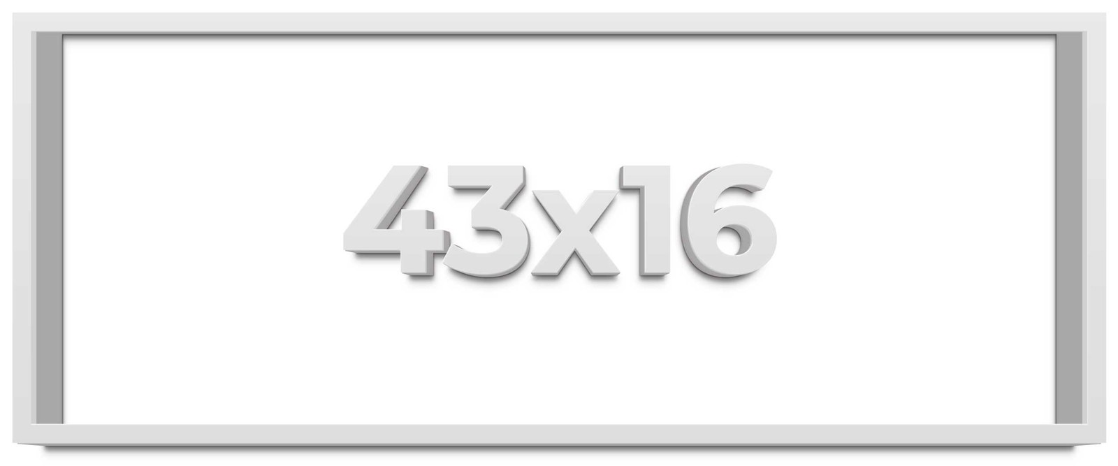 43x16 Shadow Box Frame White | 1 Inches Deep Real Wood Contemporary Shadowbox Di gallery