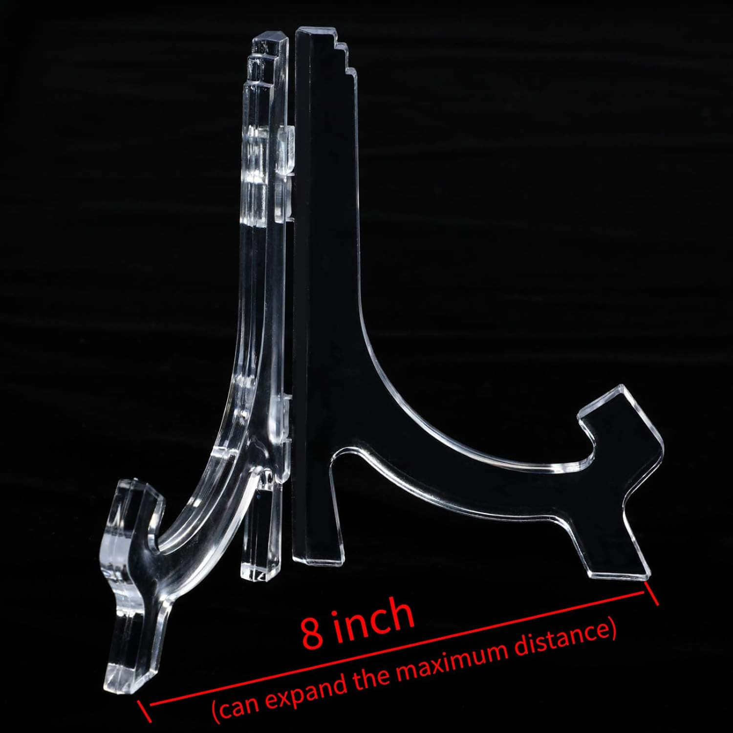 7 Inch Acrylic Easel Display Stand Plate Photo Picture Holder Book Stand 6 Pack gallery