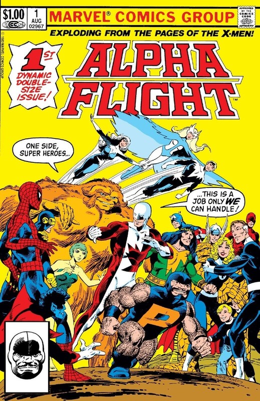 ALPHA FLIGHT #1 COMIC BOOK COVER glossy Poster print 16"x24" home decor gallery