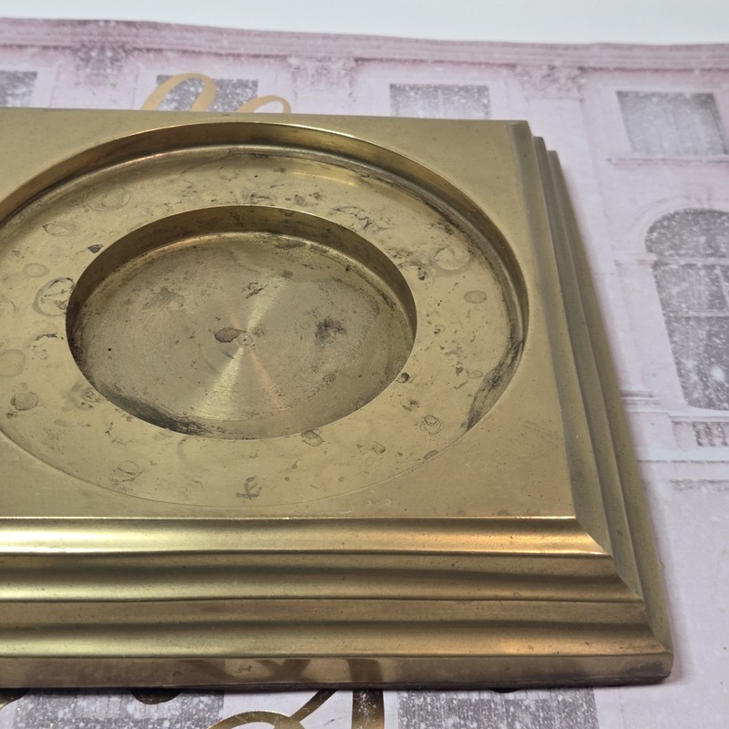 Solid Brass Square Display Riser Bases Stands Tiered Set Of 2 Classic 6.5" gallery
