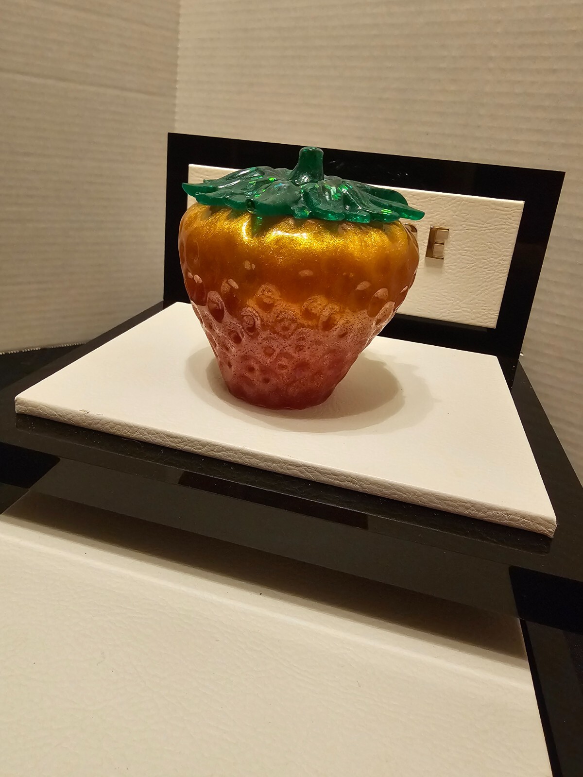 Strawberry with removable Lid Handmade w/ Epoxy Resin. One Of A Kind. Super cute gallery