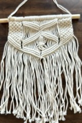 Macrame Wall Hanging Art Handmade Woven Boho Hippie 60s 70s Fringe Home Decor