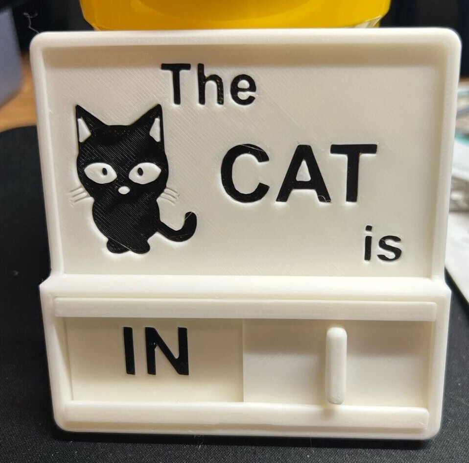 Cat Outside Inside Reminder Sign gallery