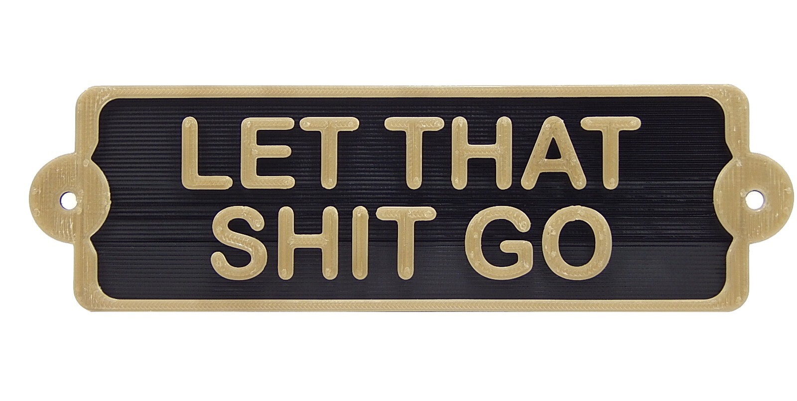 Plastic Funny Zen Let That-Shit Go Toilet Door Hanging Sign Bathroom Restroom gallery