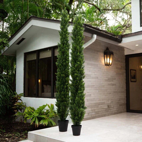 10’ Topiary Cedar Pine Artificial Tree Home Decor UV Indoor/Outdoor. Retail $379 gallery