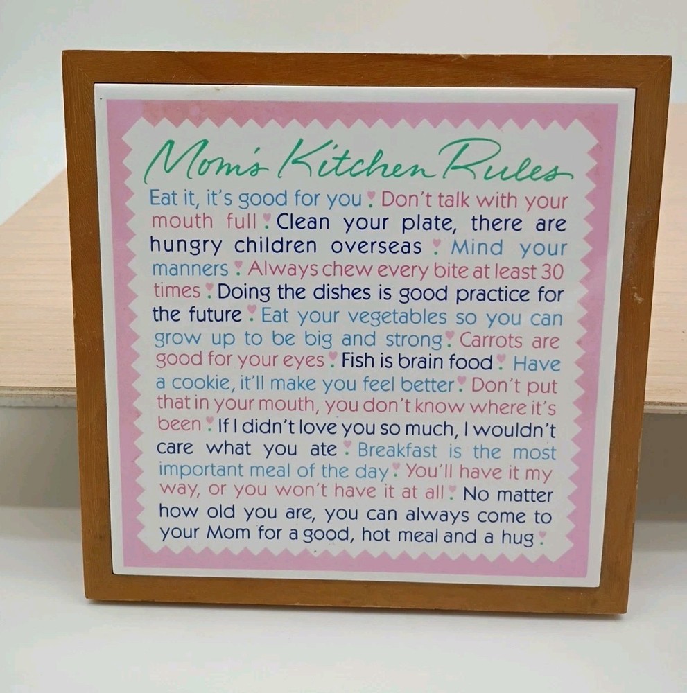 Hallmark Mom's Kitchen Rules Tile