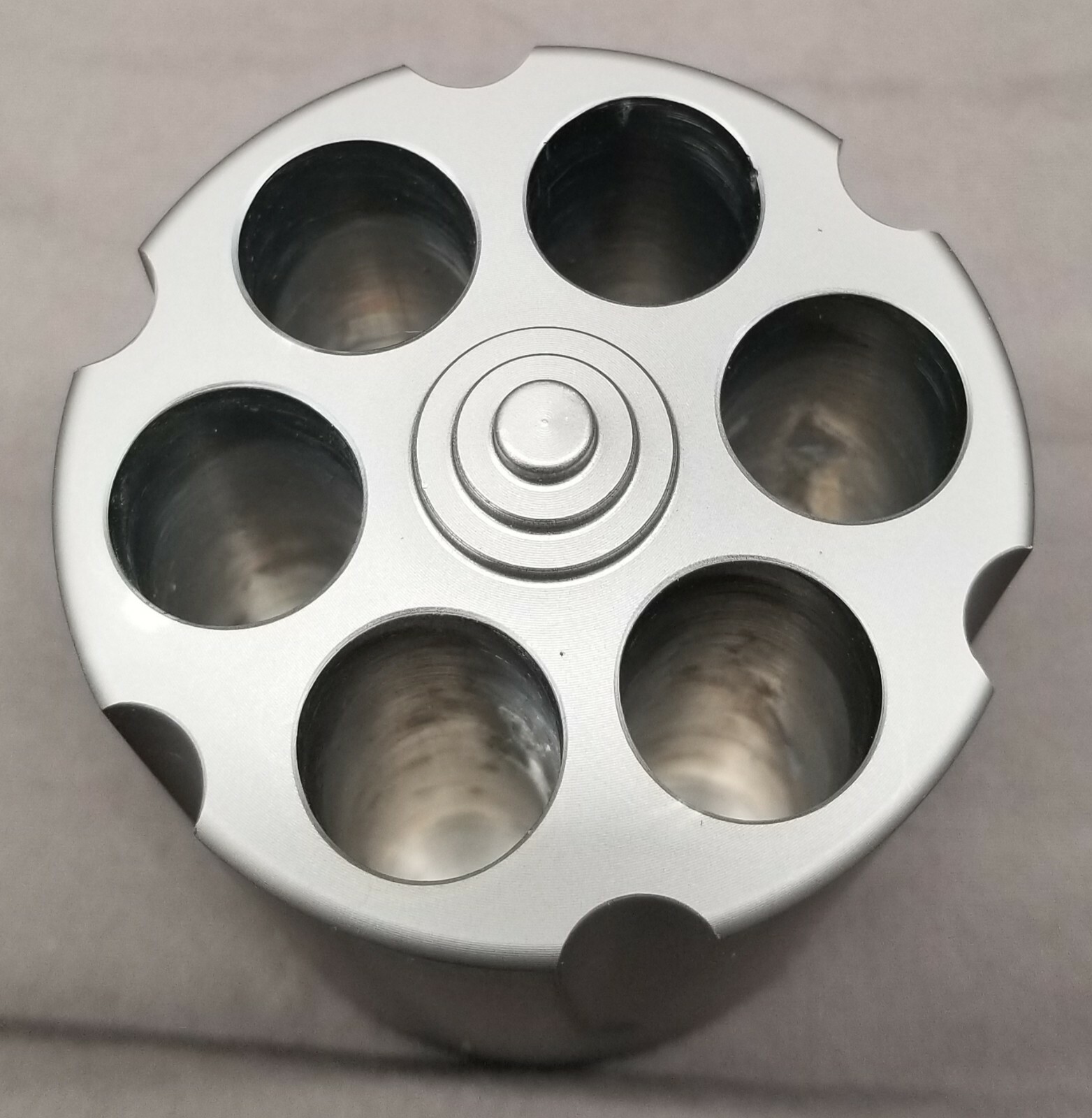 Silver Bullet Revolver Pen Holder - Heavy Solid Brushed Aluminum w/Gift Box -NEW gallery
