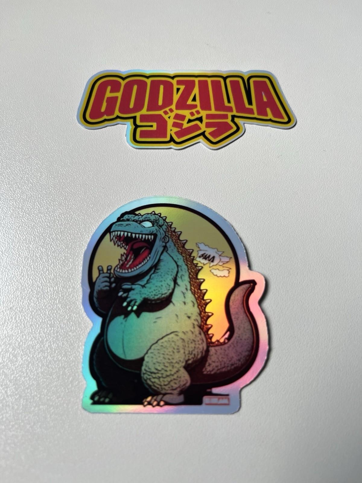 Godzilla Two Pack 2.5 Inch Waterproof Holographic Vinyl Sticker gallery