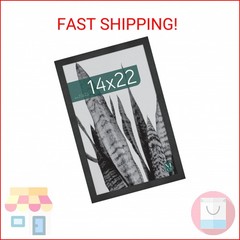 MCS Studio Gallery 14×22 Poster Frame Black Woodgrain Engineered Wood, Vertical