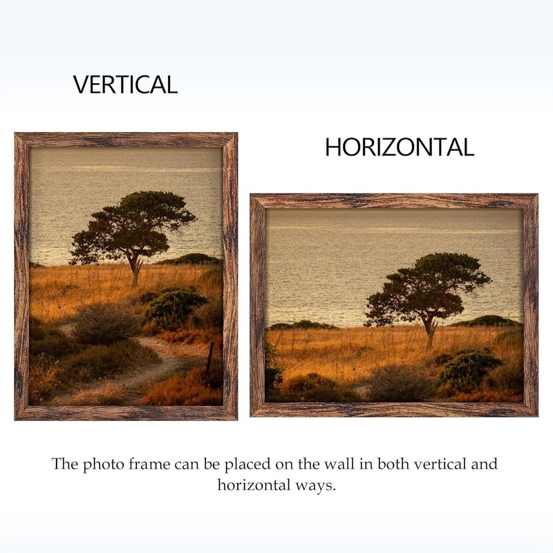 12x16 Picture Frame Brown Poster Frame Wall Mount Horizontal Vertical gallery