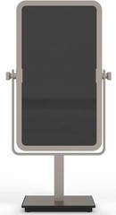 Aptations Mirror Image Rectangular Free Standing Mirror, Brushed Nickel