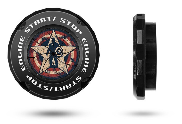 Car Rotary Push Engine Start Button Cover, Motorcycle Ignition Key Switch Cover gallery