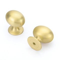 homdiy 20 Pack Solid Gold Cabinet Knobs 1-5/16 inch Oval Brushed Gold Drawer …