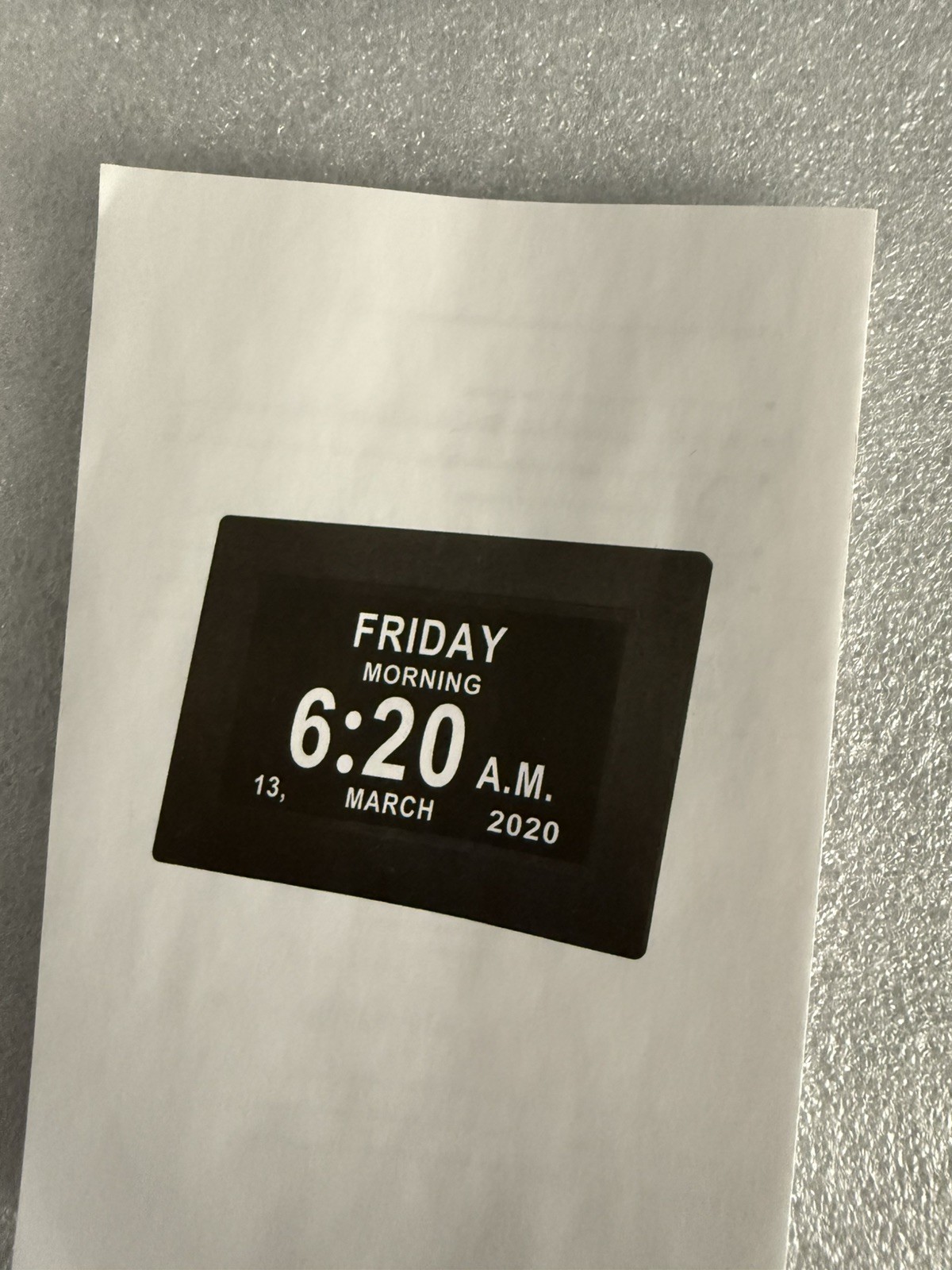 Digital Clock 7" Screen Time Display Date Display Alarm Clock LCD 12/24 Hour NEW gallery