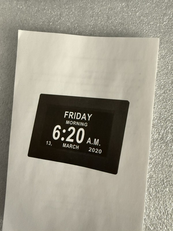 Digital Clock 7" Screen Time Display Date Display Alarm Clock LCD 12/24 Hour NEW gallery