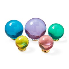 RARE NWT 100% Authentic Acrylic Orb Set in Acrylic and Brass Luxury Jonathan Adl