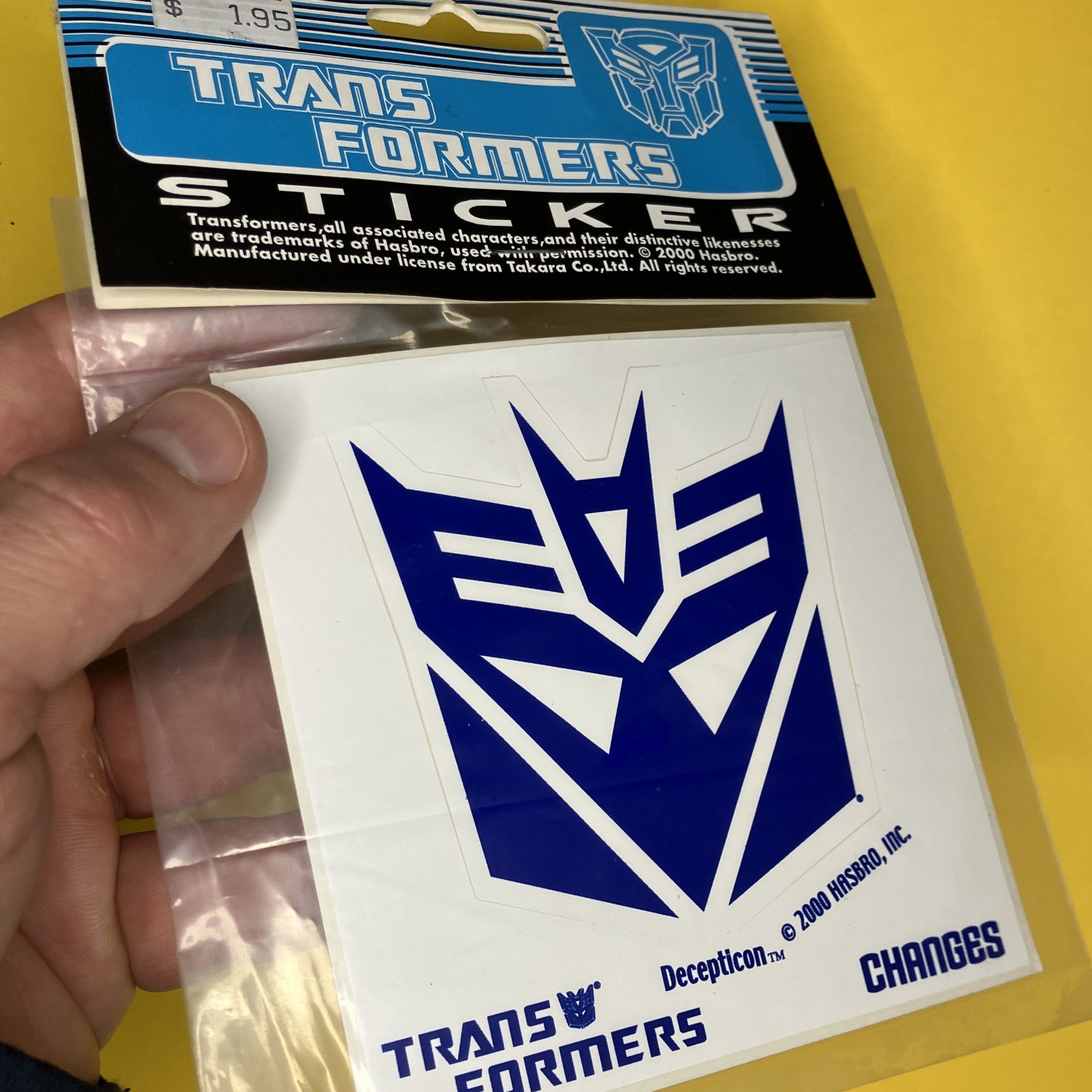 2000 Officially Licensed Changes Brand Decepticon Die Cut Hasbro Sticker Decal gallery