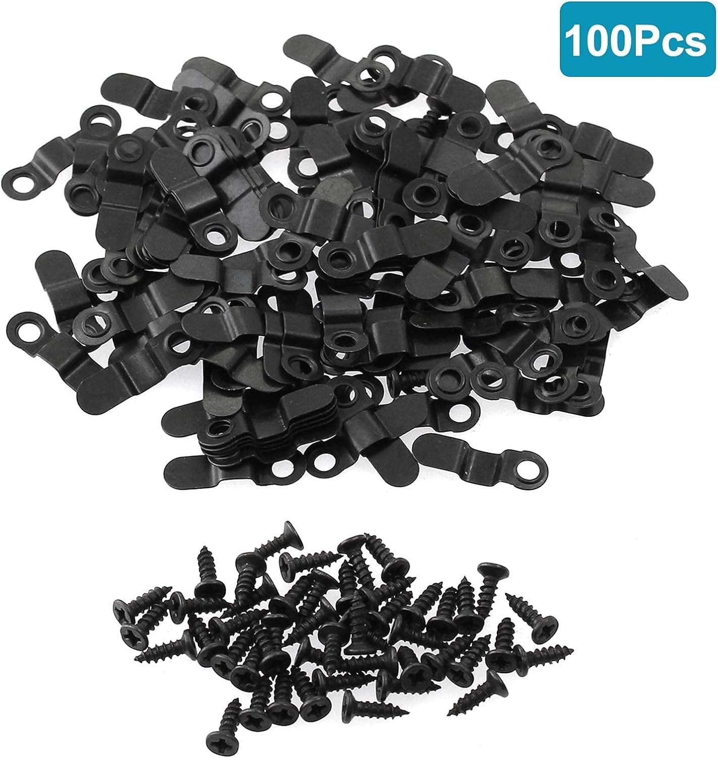 100PCS Picture Turn Button Fasteners Photo Frame Hardware, Black Type 4, gallery