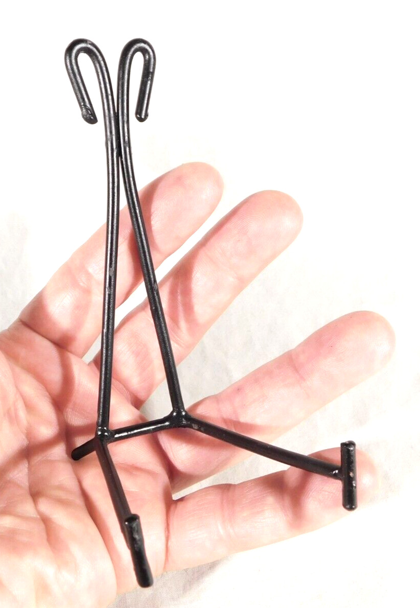 Easel Display Stand with Scroll Design! Black Iron Medium Size gallery