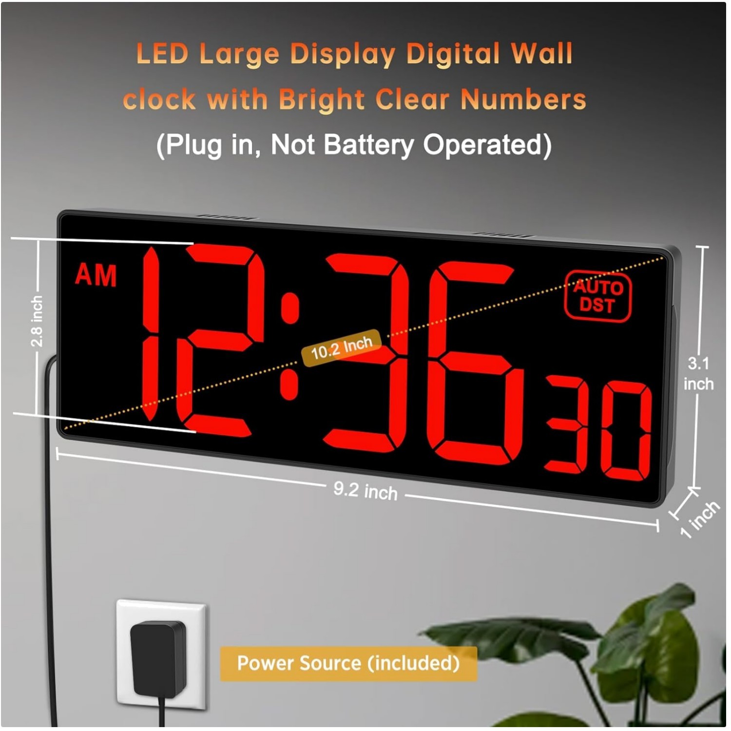 Gym Countdown Timer with Remote Control - Large Red Display gallery