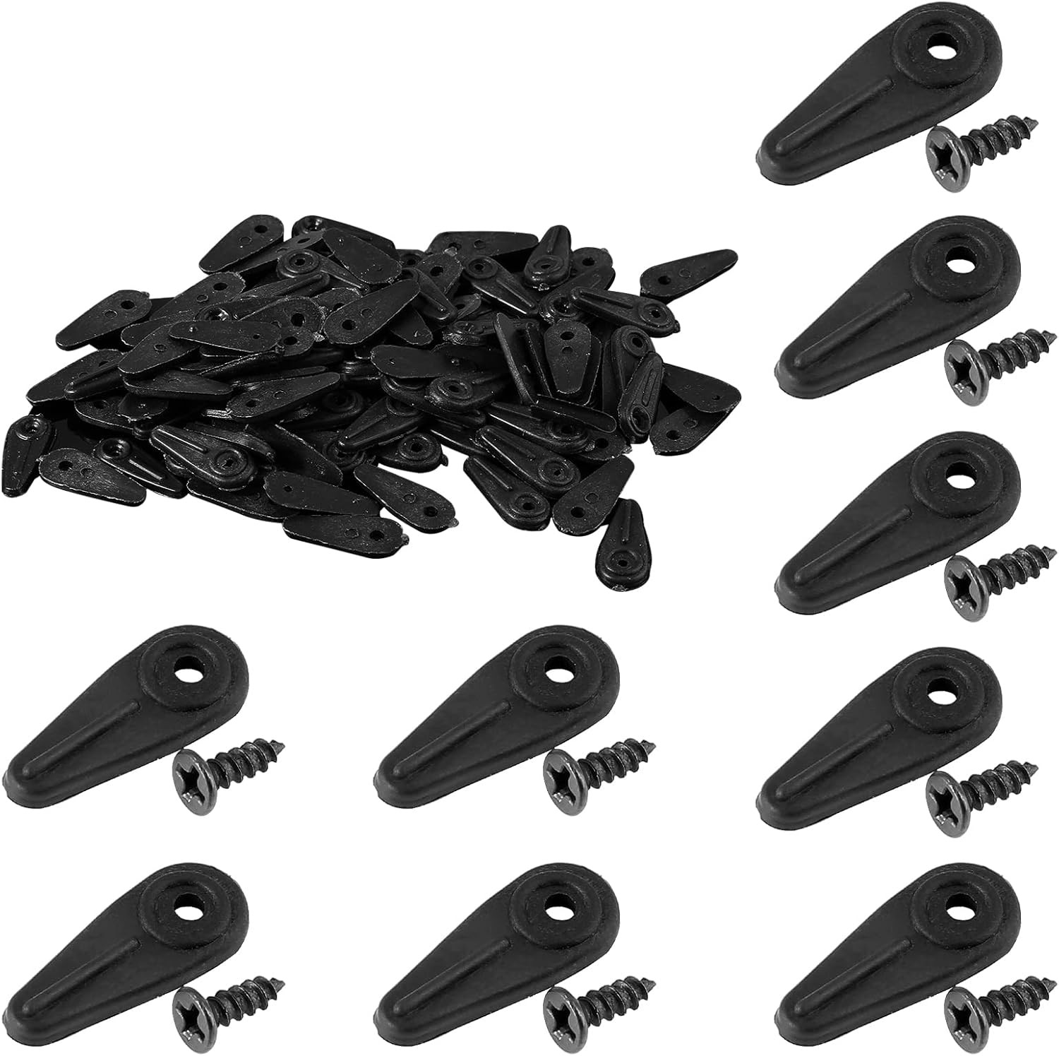 100 Pcs Picture Frame Backing Clips Hardware Kit with Screws for Picture Hanging gallery