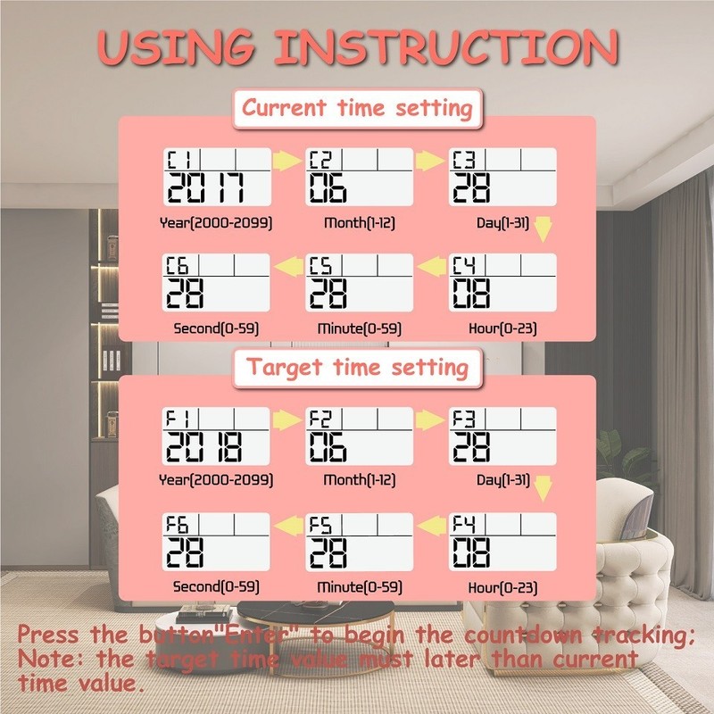 Backlight countdown Timer 9999 Days, easy to use, larger screen, accurate work. gallery