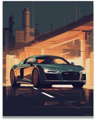 Audi R8 Poster Car Posters Wall Decor Men 11×14 Inches Unframed