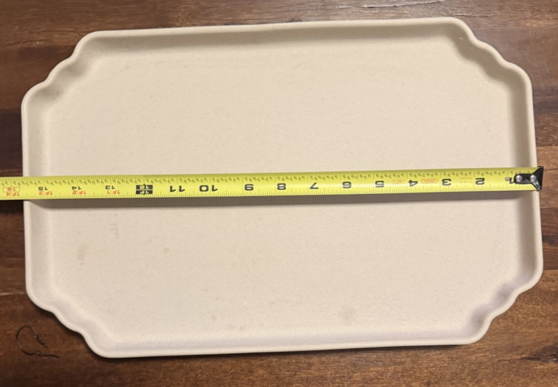 Threshold Designed with Studio McGee Beige Ceramic Decorative Tray 15.5" x 10" gallery