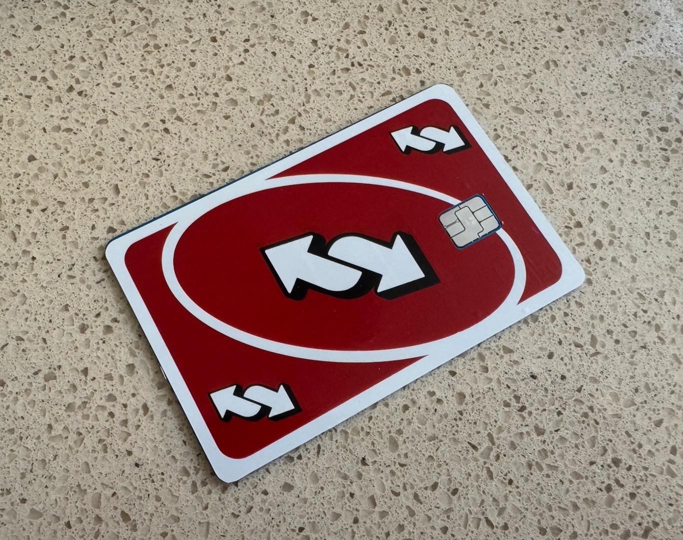 Red Reverse/Draw 4 Card Credit Card SMART Sticker Skin Decal - debit card Wrap gallery