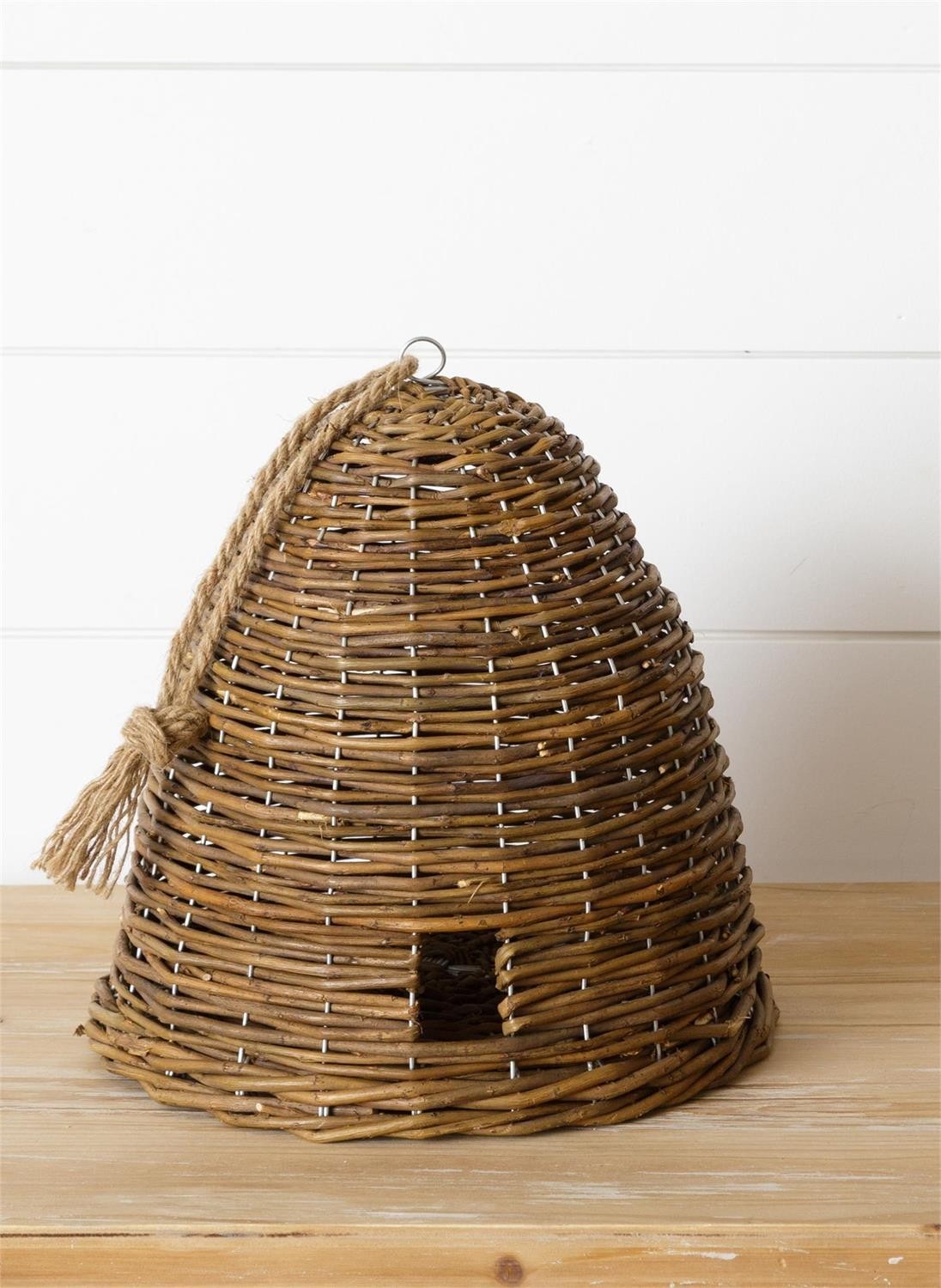 New Primitive Rustic GRAPEVINE BEE HIVE SKEP Hanging 10" gallery