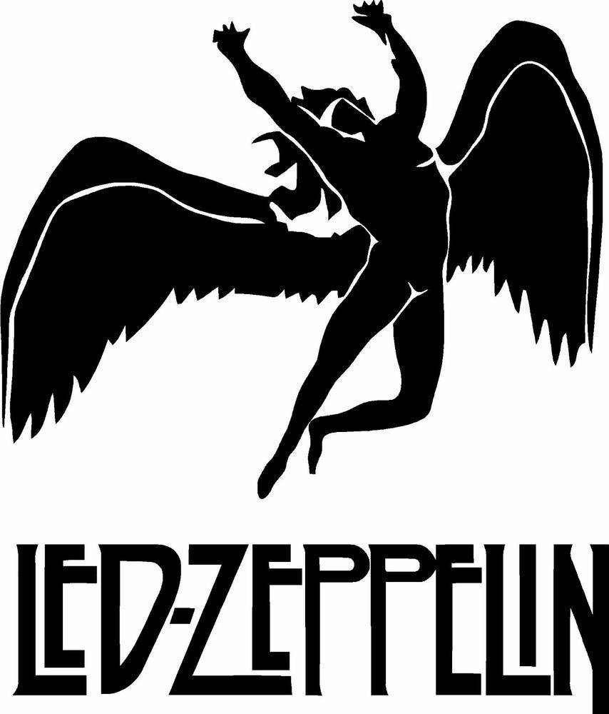 Vinyl Decal for Window - Led-Zeppelin Angel, Various Colors & Sizes gallery